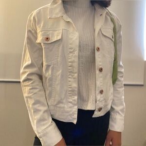 White House Black Market - Light Cream  / Pink Jacket with Rose Gold Buttons